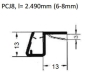 Preview: Anschlagsprofil 90° 8mm Glas bestellen