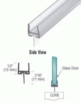 Bodenabstreifer Glasdusche 12mm Glas