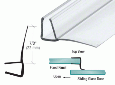 Duschdichtung für 10 mm glas seitlich