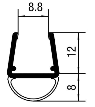 seitliche Duschdichtung 10-12mm  kaufen