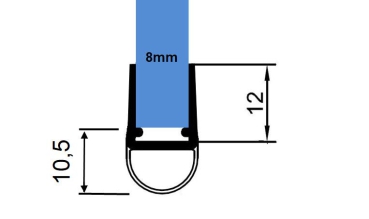 seitliche Dichtung 6 - 8 mm Dusche kaufen