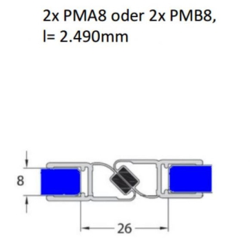 Magnetdichtung 45 Grad Glasdusche kaufen