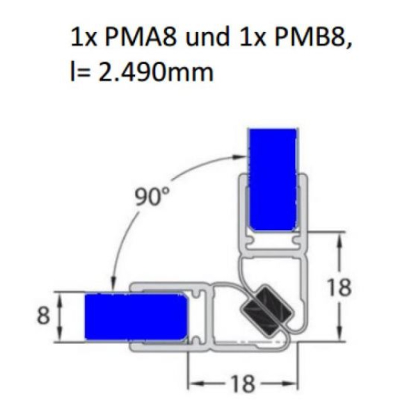 Magnetdichtung 45 Grad Dusche kaufen