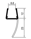 Seitlich Dichtung für 10mm und 12 mm Duschtür kaufen