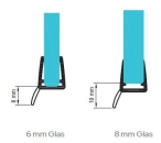 Dichtung für Glasdusche schwarz