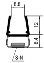 Magentdichtung für 10mm - 12mm Glas kaufen